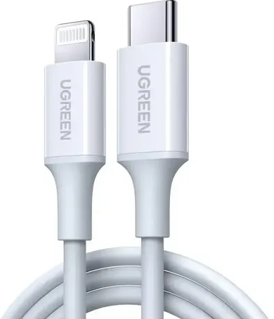 Cable Usb-C a Lightning PD carga Rapida 3A 1m Blanco Ugreen (US171) 10493