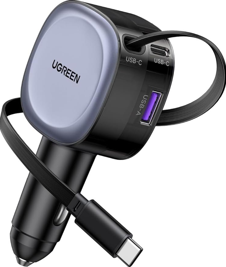 Cargador de Auto c/cable extensiible Ugreen (EC601) 55653