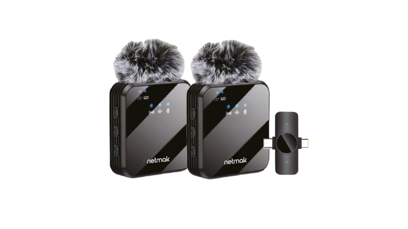Microfono Inalambrico Corbatero X2 Profecional Netmak (NM-MC14)